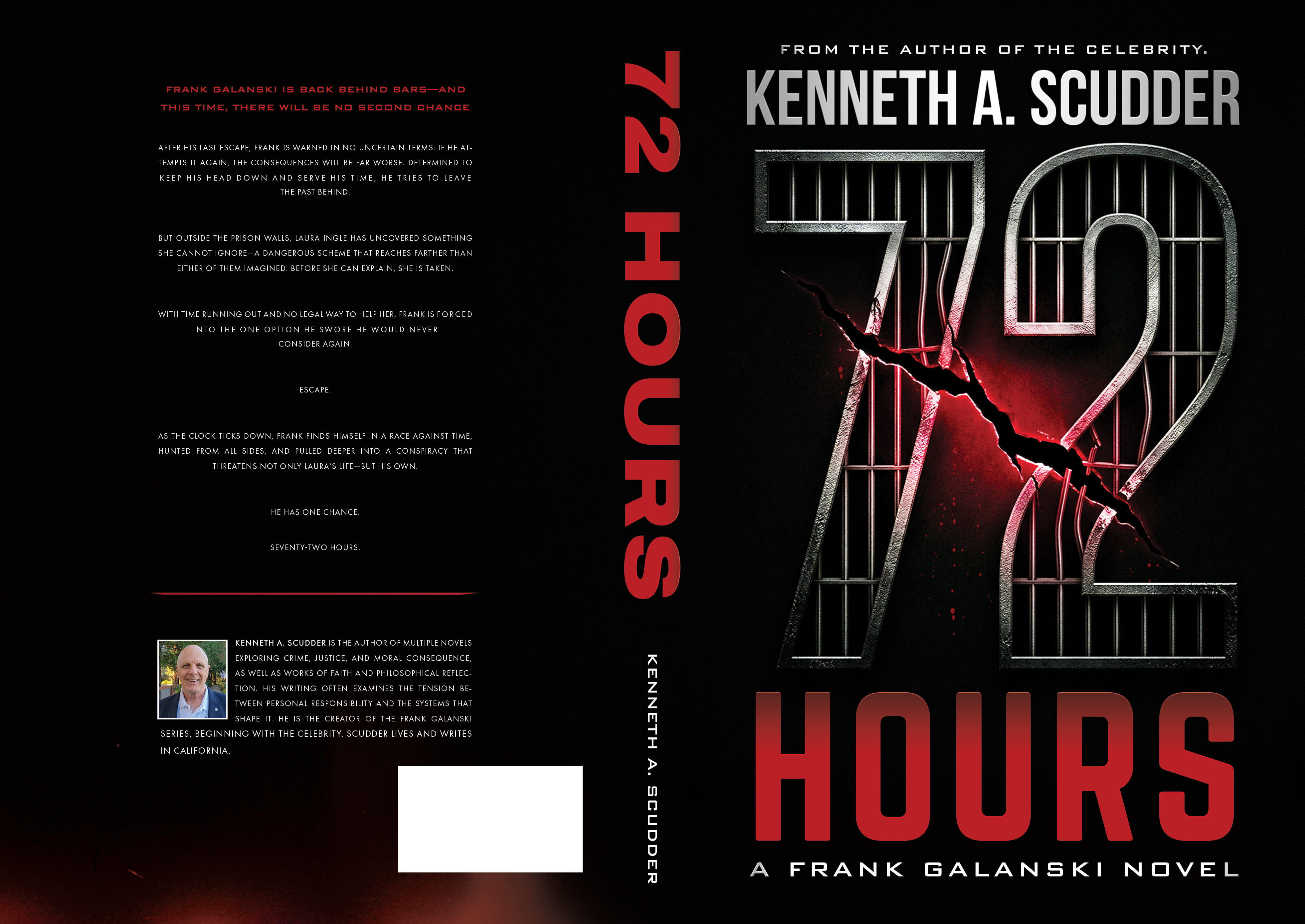 Full wrap cover of 72 Hours, a Frank Galanski thriller by Kenneth A. Scudder