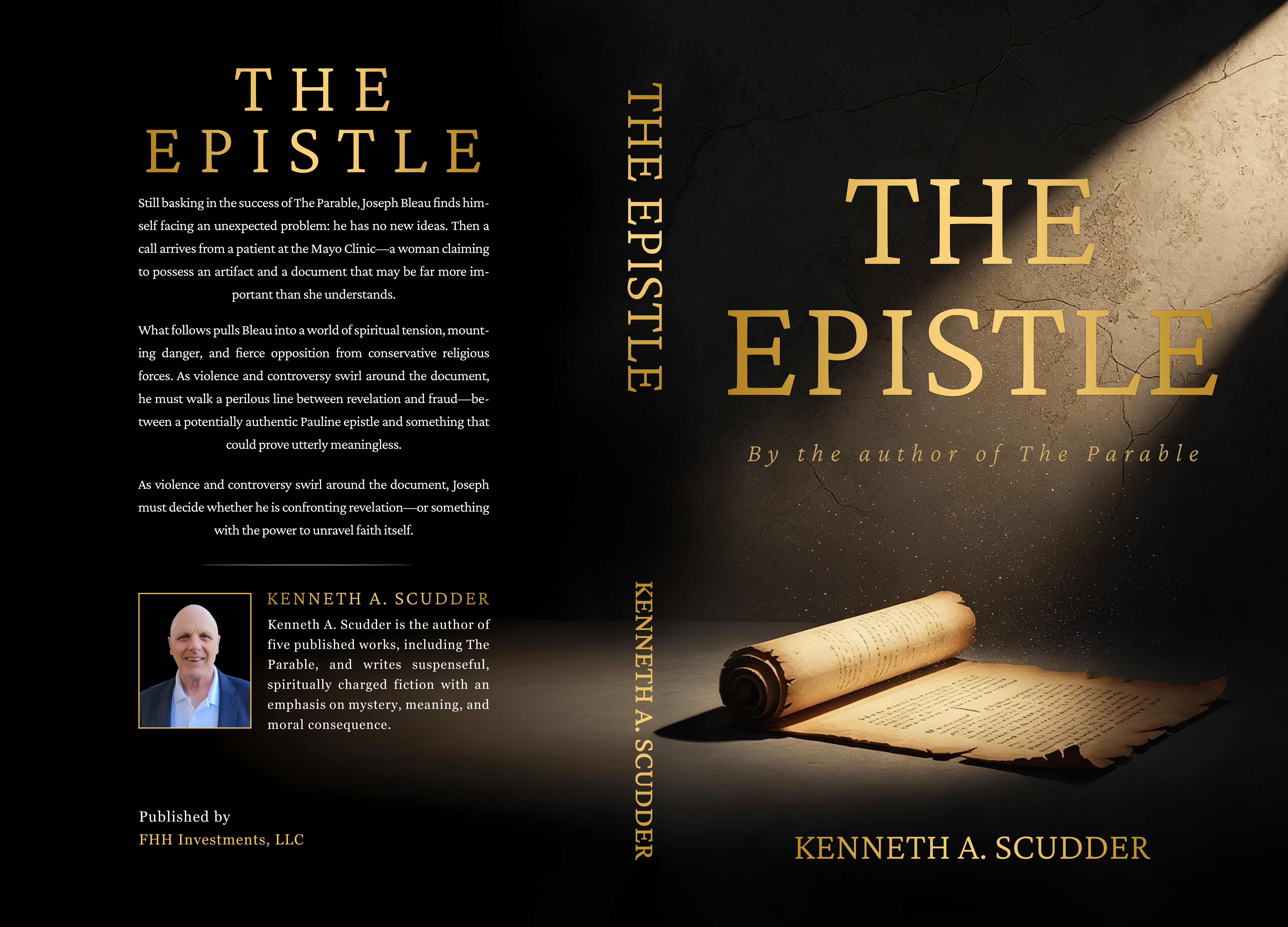 Full wrap cover of The Epistle, a Joseph Bleau novel by Kenneth A. Scudder